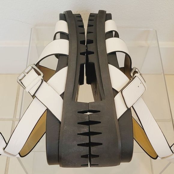 Sam Edelman Eleanora White Ankle Strap Sandal Size 8.5 - Picture 5 of 7